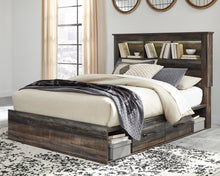 Load image into Gallery viewer, Drystan Queen Bookcase Bed with 4 Storage Drawers, Dresser, Mirror, Chest and Nightstand