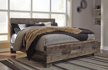 Load image into Gallery viewer, Derekson King Panel Bed with Mirrored Dresser