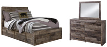 Load image into Gallery viewer, Derekson Full Panel Bed with 6 Storage Drawers with Mirrored Dresser
