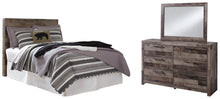 Load image into Gallery viewer, Derekson Full Panel Headboard Bed with Mirrored Dresser