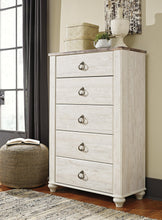 Load image into Gallery viewer, Willowton Queen Sleigh Bed with Mirrored Dresser, Chest and Nightstand