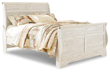 Load image into Gallery viewer, Willowton Queen Sleigh Bed with Mirrored Dresser, Chest and Nightstand