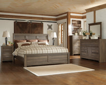 Load image into Gallery viewer, Juararo California King Panel Bed with Mirrored Dresser, Chest and Nightstand