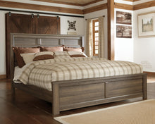 Load image into Gallery viewer, Juararo California King Panel Bed with Mirrored Dresser, Chest and Nightstand