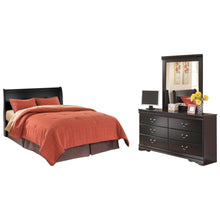 Load image into Gallery viewer, Huey Vineyard Queen Sleigh Headboard Bed with Mirrored Dresser