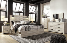 Load image into Gallery viewer, Cambeck King Panel Bed with 4 Storage Drawers with Mirrored Dresser, Chest and Nightstand