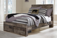Load image into Gallery viewer, Derekson Full Panel Bed with 2 Storage Drawers with Mirrored Dresser