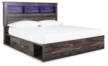 Load image into Gallery viewer, Drystan King Bookcase Bed with 2 Storage Drawers with Mirrored Dresser, Chest and Nightstand
