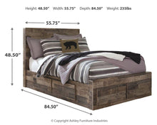 Load image into Gallery viewer, Derekson Full Panel Bed with 6 Storage Drawers with Mirrored Dresser, Chest and Nightstand