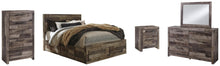 Load image into Gallery viewer, Derekson Queen Panel Bed with 4 Storage Drawers with Mirrored Dresser, Chest and Nightstand