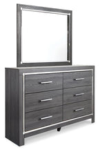Load image into Gallery viewer, Lodanna Full Upholstered Panel Headboard Bed with Mirrored Dresser, Chest and Nightstand
