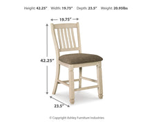Load image into Gallery viewer, Bolanburg Counter Height Dining Table and 6 Barstools