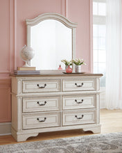 Load image into Gallery viewer, Realyn Full Panel Bed with Mirrored Dresser