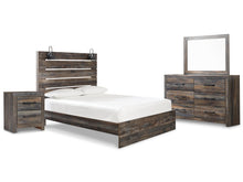 Load image into Gallery viewer, Drystan Queen Panel Bed with Mirrored Dresser and Nightstand