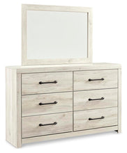 Load image into Gallery viewer, Cambeck Queen Panel Bed with 2 Storage Drawers with Mirrored Dresser and Nightstand