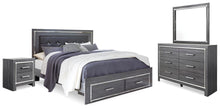 Load image into Gallery viewer, Lodanna Queen Panel Bed with Mirrored Dresser and Nightstand
