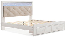 Load image into Gallery viewer, Altyra King Upholstered Storage Bed with Mirrored Dresser and Nightstand