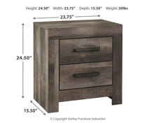 Load image into Gallery viewer, Wynnlow King Crossbuck Panel Bed with Mirrored Dresser, Chest and Nightstand