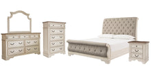 Load image into Gallery viewer, Realyn California King Sleigh Bed with Mirrored Dresser, Chest and Nightstand