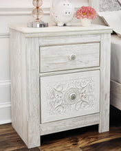 Load image into Gallery viewer, Paxberry Queen Panel Bed with Mirrored Dresser, Chest and Nightstand