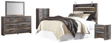 Load image into Gallery viewer, Drystan Queen Panel Headboard Bed with Mirrored Dresser, Chest and Nightstand