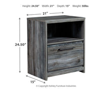 Load image into Gallery viewer, Baystorm Queen Panel Bed with 2 Storage Drawers with Mirrored Dresser and Nightstand