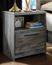 Load image into Gallery viewer, Baystorm Queen Panel Bed with 2 Storage Drawers with Mirrored Dresser and Nightstand