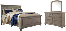 Load image into Gallery viewer, Lettner California King Panel Bed with Mirrored Dresser