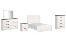 Load image into Gallery viewer, Gerridan Full Panel Bed with Mirrored Dresser, Chest and Nightstand