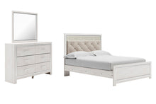 Load image into Gallery viewer, Altyra Queen Panel Bed with Mirrored Dresser