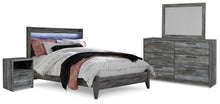 Load image into Gallery viewer, Baystorm Queen Panel Bed with Mirrored Dresser and Nightstand