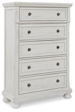 Load image into Gallery viewer, Robbinsdale King Panel Bed with Mirrored Dresser, Chest and Nightstand