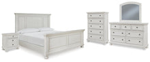 Load image into Gallery viewer, Robbinsdale King Panel Bed with Mirrored Dresser, Chest and Nightstand