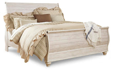 Load image into Gallery viewer, Willowton King Sleigh Bed with Mirrored Dresser and Nightstand