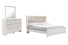Load image into Gallery viewer, Altyra King Panel Bookcase Bed with Mirrored Dresser