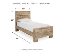 Load image into Gallery viewer, Hyanna Twin Panel Bed with Mirrored Dresser