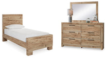 Load image into Gallery viewer, Hyanna Twin Panel Bed with Mirrored Dresser