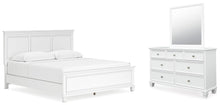 Load image into Gallery viewer, Fortman King Panel Bed with Mirrored Dresser