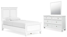 Load image into Gallery viewer, Fortman Twin Panel Bed with Mirrored Dresser
