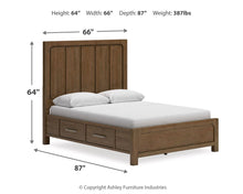 Load image into Gallery viewer, Cabalynn Queen Panel Bed with Storage with Mirrored Dresser