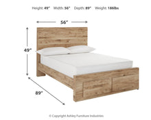 Load image into Gallery viewer, Hyanna Full Panel Storage Bed with Mirrored Dresser