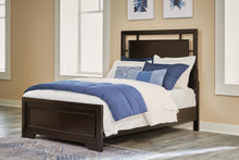 Load image into Gallery viewer, Covetown Full Panel Bed with Mirrored Dresser and Nightstand