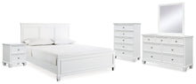 Load image into Gallery viewer, Fortman King Panel Bed with Mirrored Dresser, Chest and Nightstand