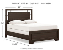 Load image into Gallery viewer, Covetown Queen Panel Bed with Mirrored Dresser