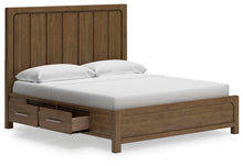 Load image into Gallery viewer, Cabalynn California King Panel Bed with Storage with Mirrored Dresser