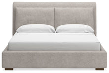 Load image into Gallery viewer, Cabalynn California King Upholstered Bed with Mirrored Dresser and Nightstand