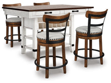 Load image into Gallery viewer, Valebeck Counter Height Dining Table and 4 Barstools