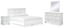 Load image into Gallery viewer, Fortman California King Panel Bed with Mirrored Dresser and Nightstand