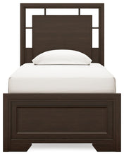 Load image into Gallery viewer, Covetown Twin Panel Bed with Mirrored Dresser and Nightstand