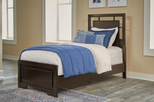Load image into Gallery viewer, Covetown Twin Panel Bed with Mirrored Dresser and Nightstand